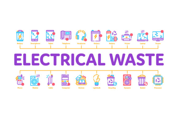 Electrical Waste Tools Minimal Design Assets