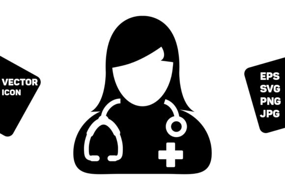 Evaluating the Ask a Doctor Icon Vector Female Person for Professional Design Projects