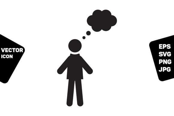 Evaluating the Think Icon Vector Male Person Profile for Professional Design